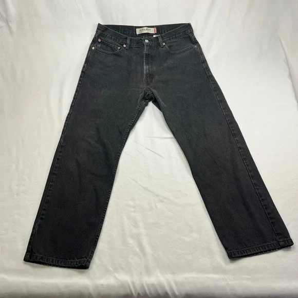 Vintage Levi's 505 Regular Fit Jeans Black Denim Straight Leg
