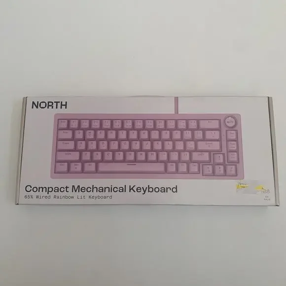NORTH Compact Mechanical Keyboard 65% Wired Rainbow Lit Keyboard New