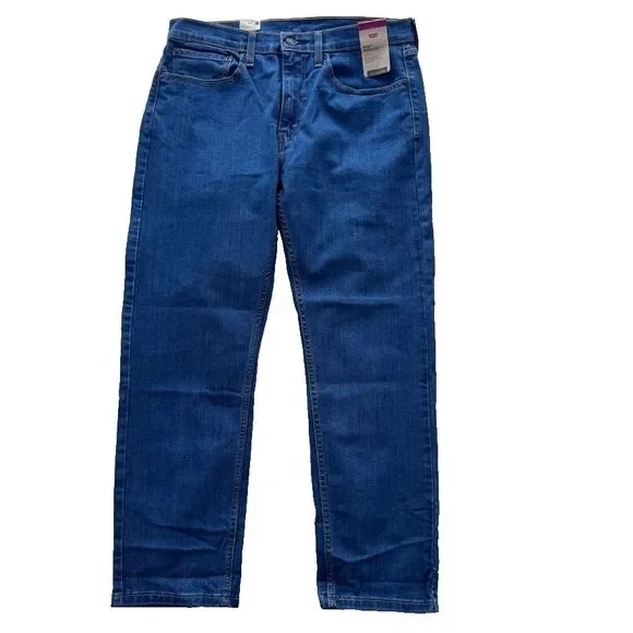 Levi's 505 Regular Jeans Mens 34x32 Blue Original Denim Button Fly NWT