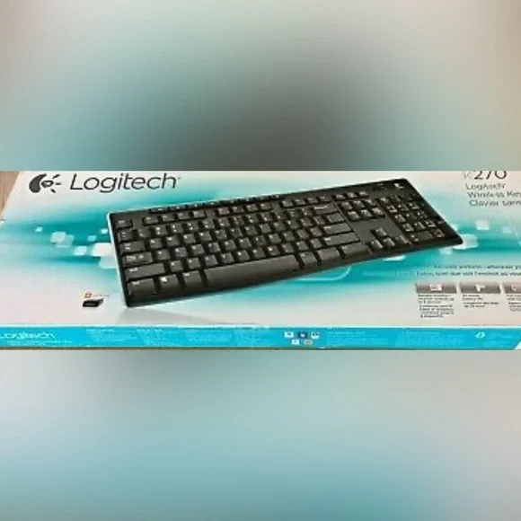 Logitech Black Wireless Combo Keyboard & Scroll Mouse