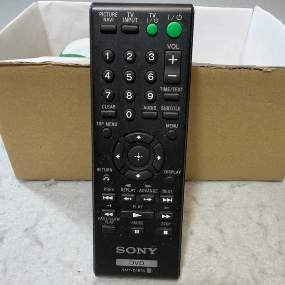 Sony‎ RMT-D187A DVD Player Remote Control Black Genuine OEM Replacement Tested