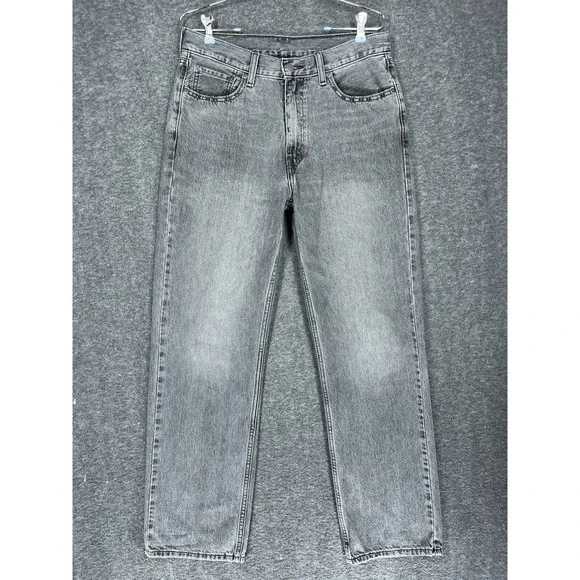 Levis 565 Jeans Mens 30x31 (tag 30x32) Gray Loose Straight Fit Denim‎