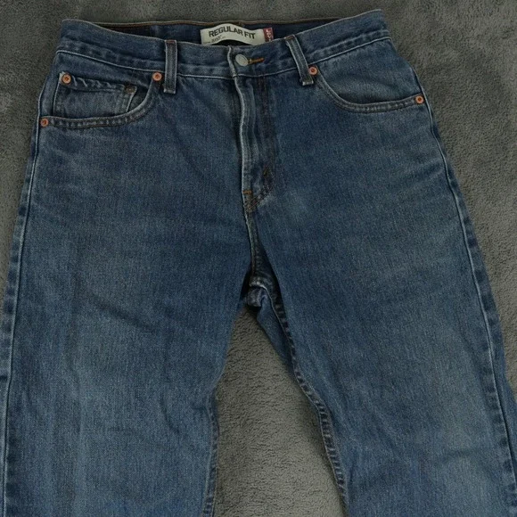Levi's 505 Jeans Mens 30x30 Blue Medium Wash Regular Fit Denim Straight Leg Y2K