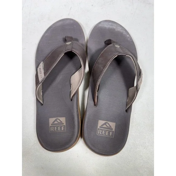 Reef Santa Ana Men's‎ Flip Flops Sandals Size 12 Brown Synthetic Upper