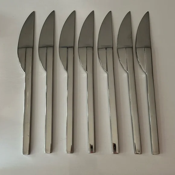 Vintage Boda Nova Stockholm pattern set of 7 Knives