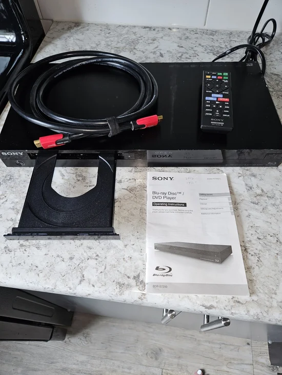 Sony Blu-ray Disc/DVD Player with Remote and HDMI Cable - Black