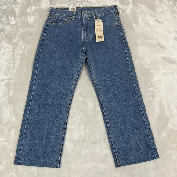 Levis 505 Jeans Mens 30 Straight Leg‎ Rework Altered Hem Upcycling Project READ