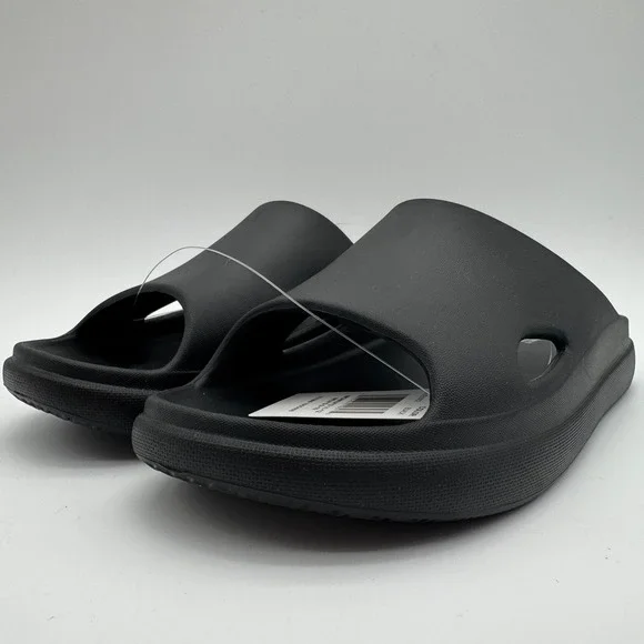 Unisex Cushion Slide Sandals Black Women's 11-12 Men's 9-10