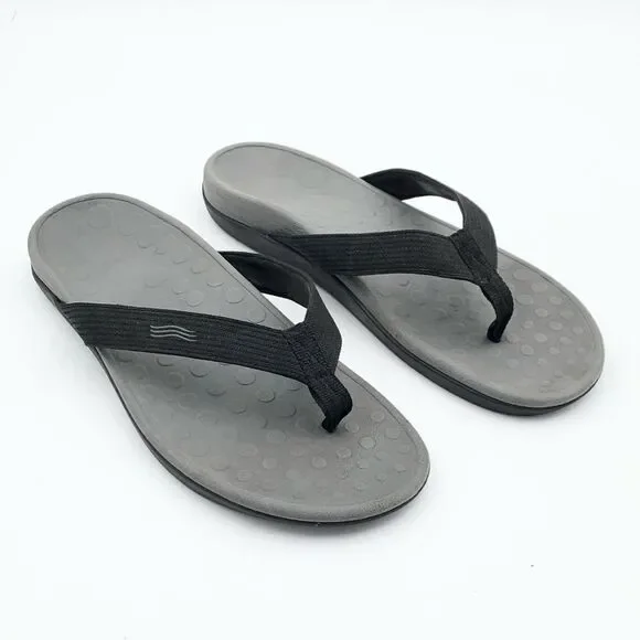Vionic Tide Toe Post Sandals Black Men’s Orthotic Flip Flops