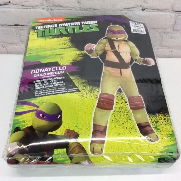 Teenage Mutant Ninja Turtles Donatello Boys 8-Piece Costume Sz M(8-10) Halloween