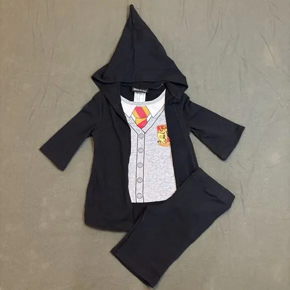 Harry Potter Gryffindor Infant Costume Shirt - robe Pants Set Halloween Cosplay