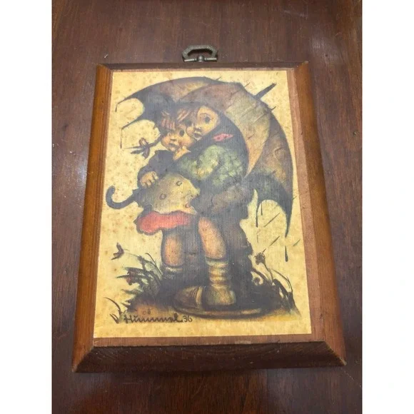 Vintage Hummel wooden‎ wall plaque