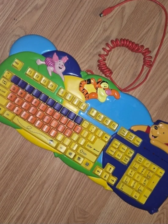 vintage Disney Winnie The Pooh Tigger Piglet Learning Microsoft Keyboard