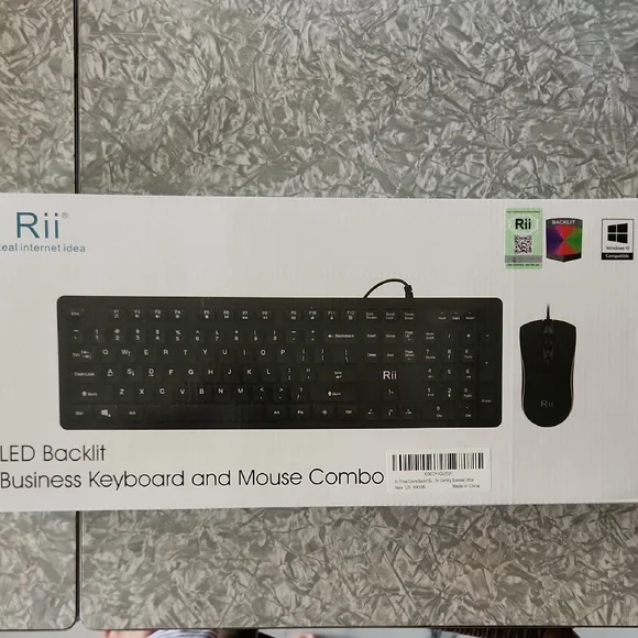 Black LED Backlit Keyboard and Mouse Combo