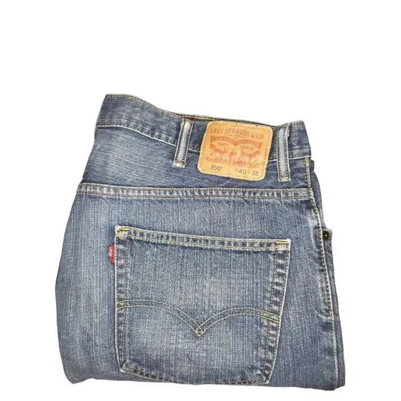Levi's 550 Straight Leg Blue Denim Sz 40 X 32 Jeans Men‎ Workwear