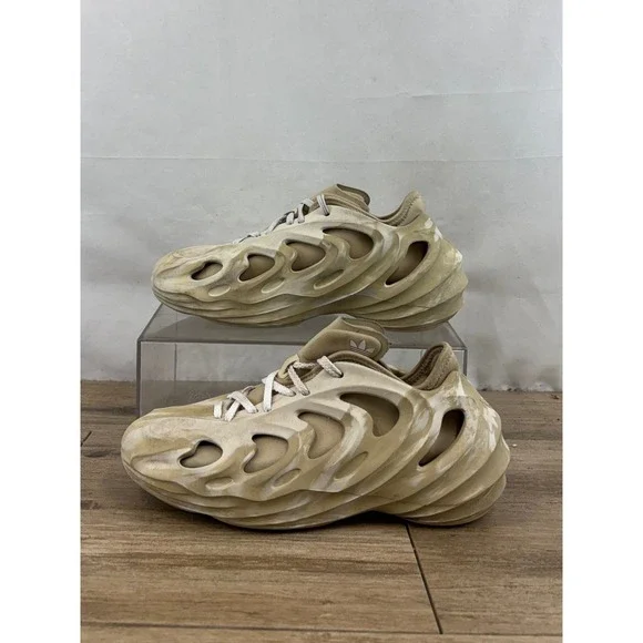 Adidas Adilette 22 Slides Sandals Men's Size 8.5 Beige Marble Pattern GW2217
