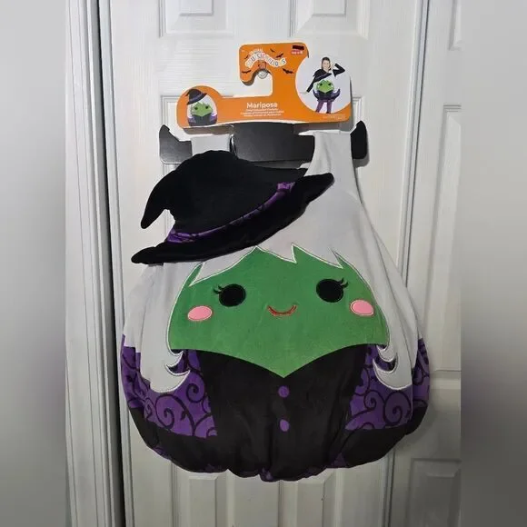 Nwt Squishmallows Kids' Mariposa the Witch Halloween Costume Suit One Size