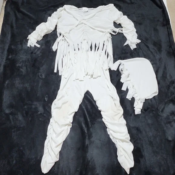 Kid's White Mummy Costume Set M