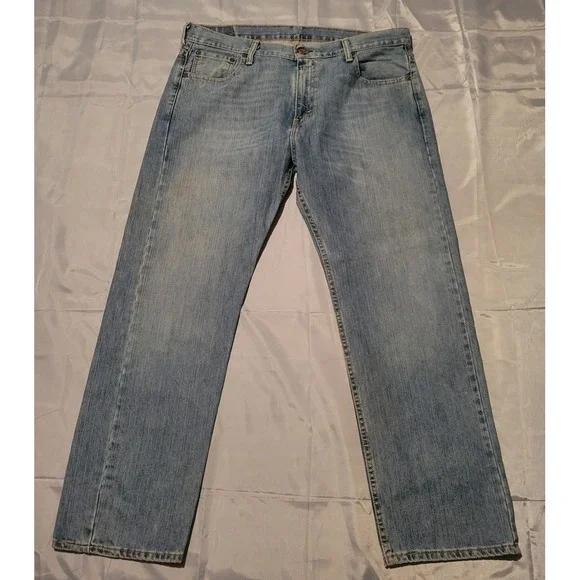 Levis 569 Mens 36x30 Denim Blue Jeans Medium Wash Loose Fit Straight‎ Leg Baggy