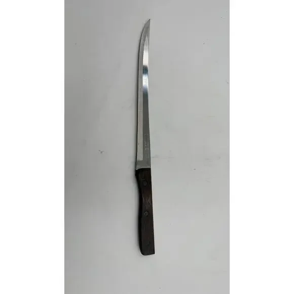 Vintage Super-Chef Everbrite S.STEEL carving knife 10.5 Inch Japan Wood Handle