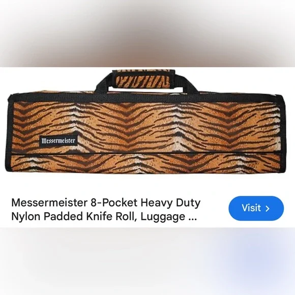 MESSERMEISTER 8 Pocket Heavy Duty Nylon Padded Knife Travel Roll Bag Orig $60