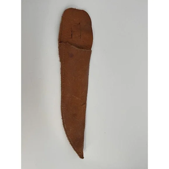 Vintage Handmade Leather Knife Sheath W/ Belt Loop 11