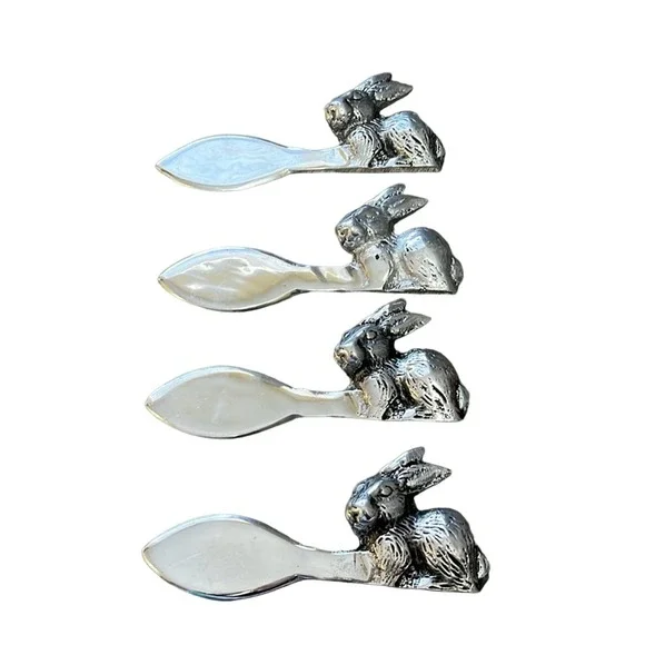 4 Cute Bunny Serving or Cheese Knives‎ Great for Spring or Easter