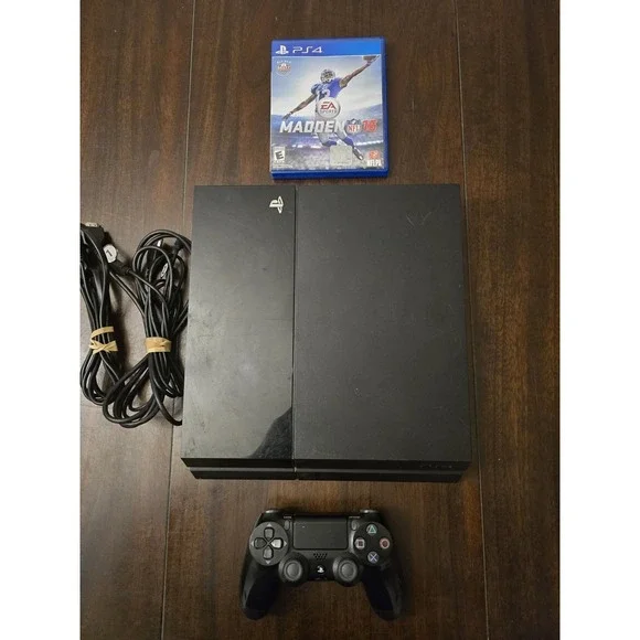 Sony PlayStation 4 500GB Console With One Controller 1 Game‎ And Wires TESTED