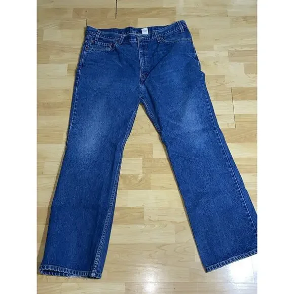 Vintage Levi's 517 Jeans Mens 40x32 Dark‎ Wash Boot Cut 90s Y2K Red Tag