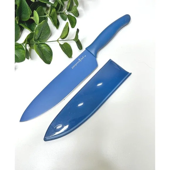 Pampered Chef Coated Chef's Knife #1516 -‎ Blue