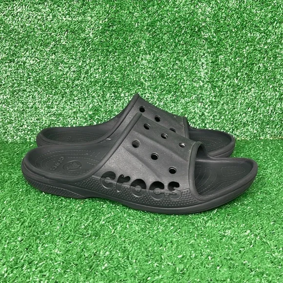 Crocs Baya Relaxed Fit Slides Black Men's Size 12