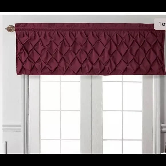 VCNY rod pocket balance. One piece. 60” x 20” the color is burgundy