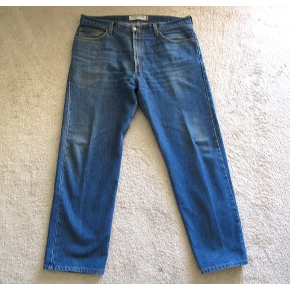 Levi's‎ 505 Regular Fit Straight Leg Blue Denim Jeans Men's Size 38 x 30