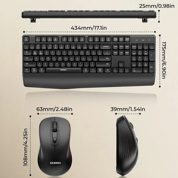 Wireless Bluetooth Keyboard & Mouse