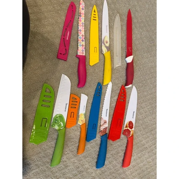 Tomodachi Farberware Kitchen Knives Set with Sheaths Fruit‎ Avocado Bell Pepper
