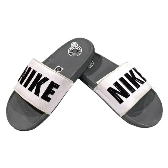 NIKE Men's OFFCOART Slide Slipper NEW BLACK WHITE GRAY BQ4639 001 Size 10‎