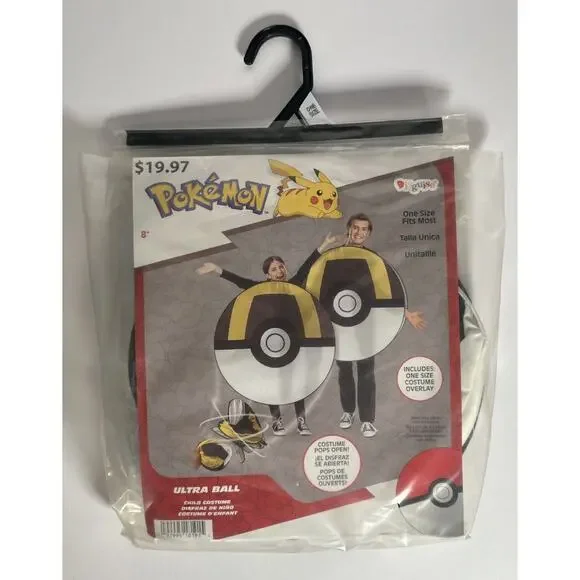Pokemon Halloween Cosplay Costume Ultra Ball Child Fits Most by Disguise Nwt