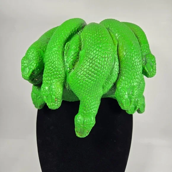 Medusa Snakes Head Cover Green Halloween Costume Rubies Mask Illusions‎