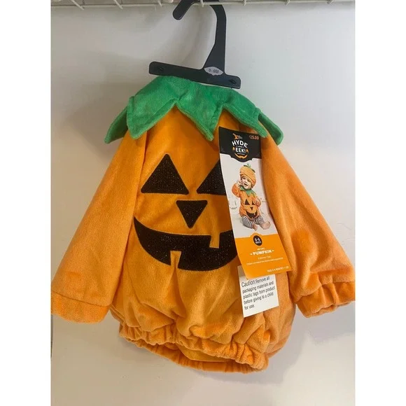 Infants Pumpkin Halloween Costume Size 0-6 Months