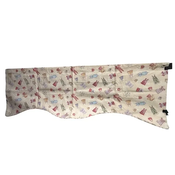 Paper Doll Print 2 Window‎ Valances52x17 Cream Excellent Lined USA