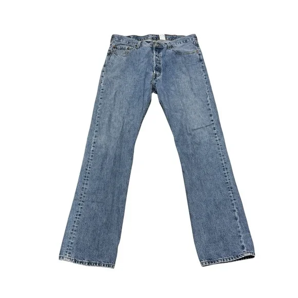 VTG Y2K Levi's 507 Button Fly Jeans Blue Men's Size 38‎ x 36 Black Batwing Tag