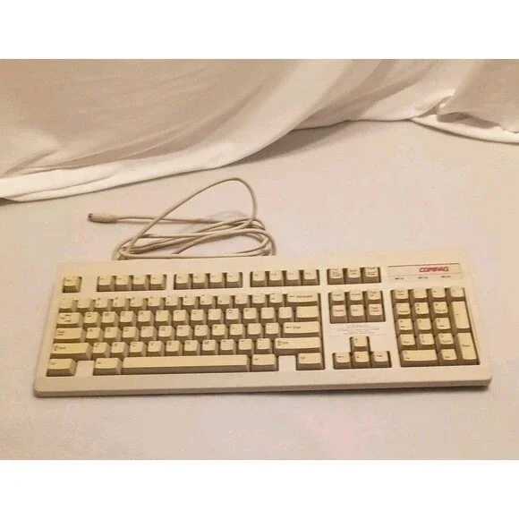 COMPAQ Keyboard RT101 120375-001B Vintage Mechanical Keyboard Wired Clacky Keys