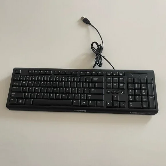 Compaq SK-2085 Wired USB Mechanical Clicky Keyboard Black Retro