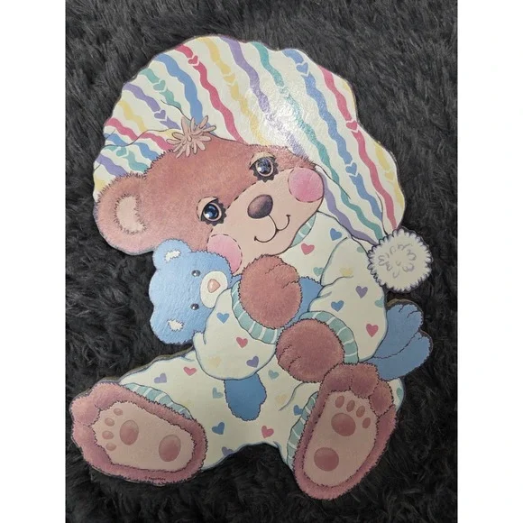Teddy Beddy Riegel Bear Wall‎ Hanging Cardboard Sleepy Bear Nursery Decor