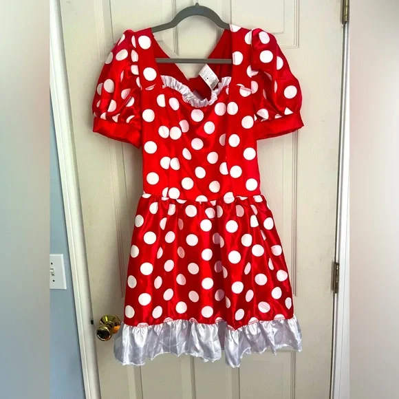 Disney Minnie Mouse red and white polka dots dress costume