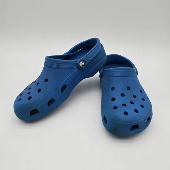 Crocs Sandals Womens 11 Mens Size 9 Blue Shoes Sport Adjustable Classic Cobalt