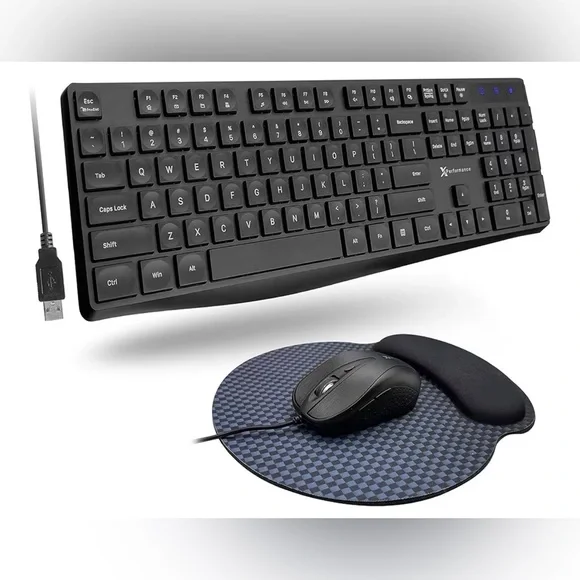 X9 Wired Keyboard and Mouse Combo | USB Mouse (No Mouse Pad Included)