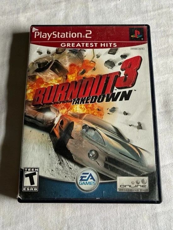 Sony PlayStation 2 Burnout 3: Takedown — Red, White & Orange Cover Works