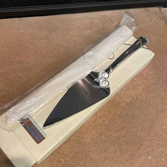 Lenox True Love Silver Cake Server Set