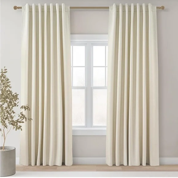 Topfinel Elegant Cream Drapes